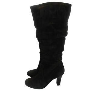 Vintage Brown suede Nine West Slouchy round toe boots sz 9